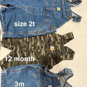 Carhartt Kids One Pieces in Blue and Camouflage